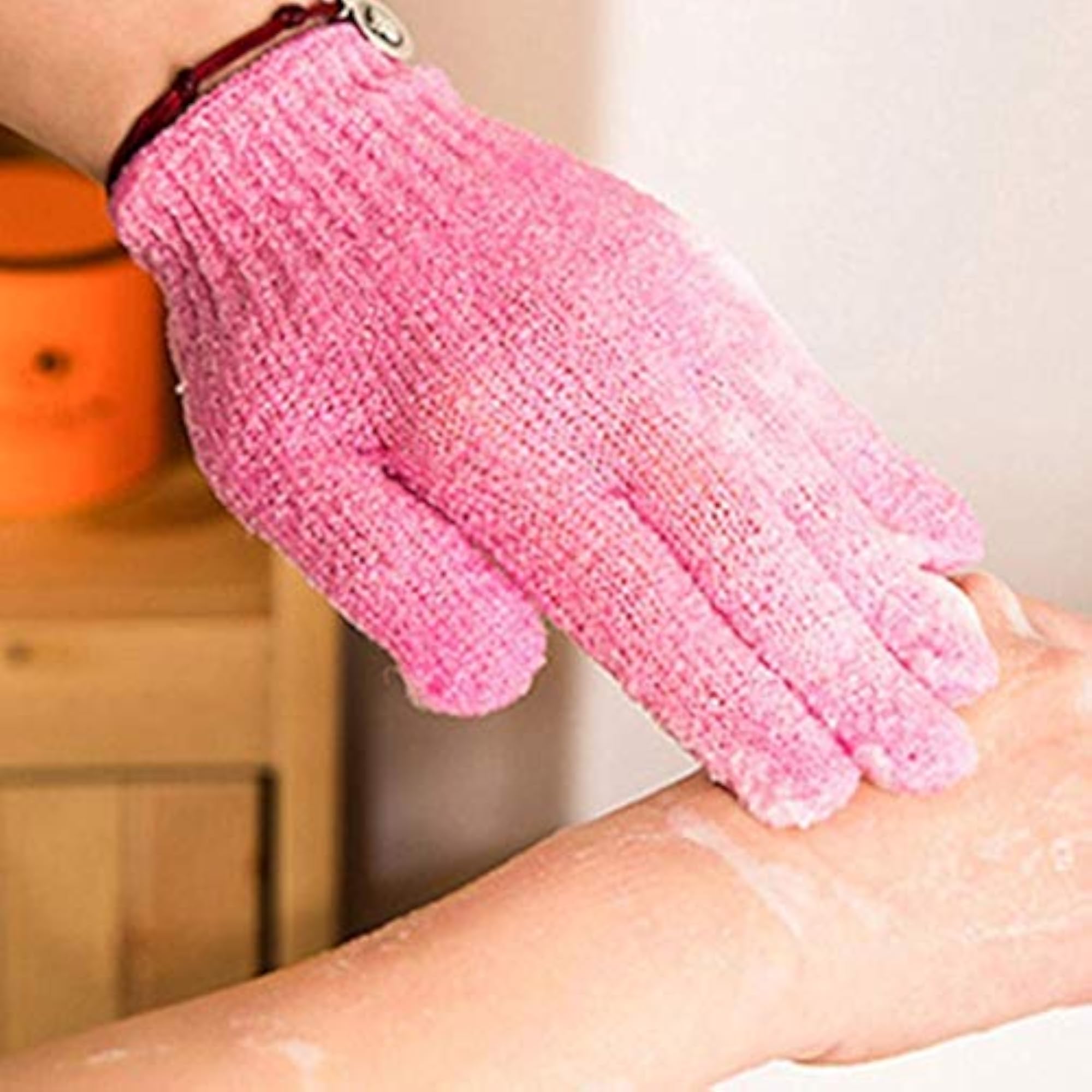 2 Pair Bath Gloves Spa Massage Body Scrubber Cleaner